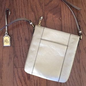 Lauren by Ralph Lauren gold crossbody purse